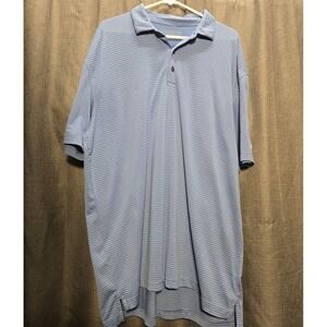 Callaway Golf Polo Shirt Striped‎ Short Sleeve Athletic Blue Mens Size XL